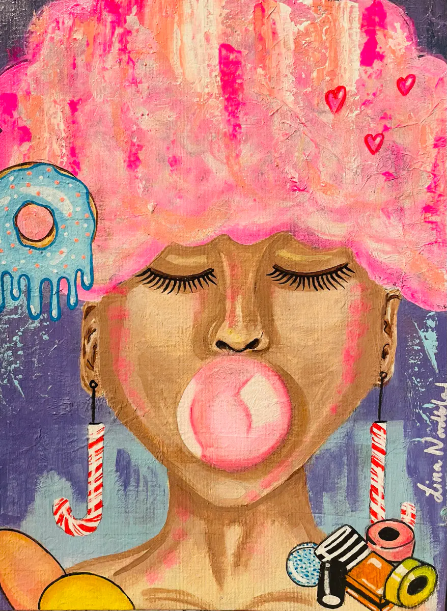 Sweet like candy - Akryl - Abstract Expressionism - 30×40 cm av Lina A Nordblad