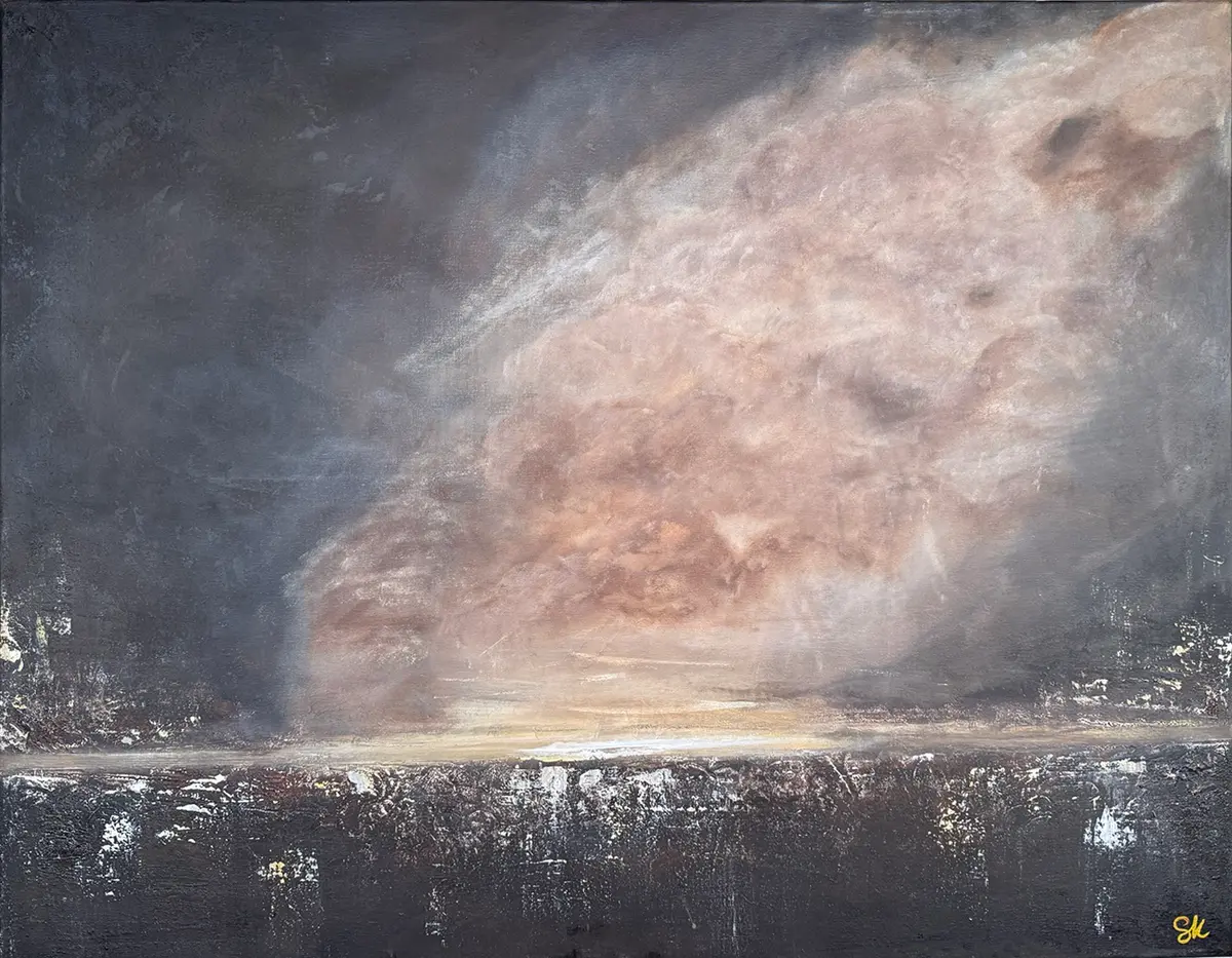 Cosmic Genesis - Akryl - Abstract - 100×80 cm av Safa Khalaf
