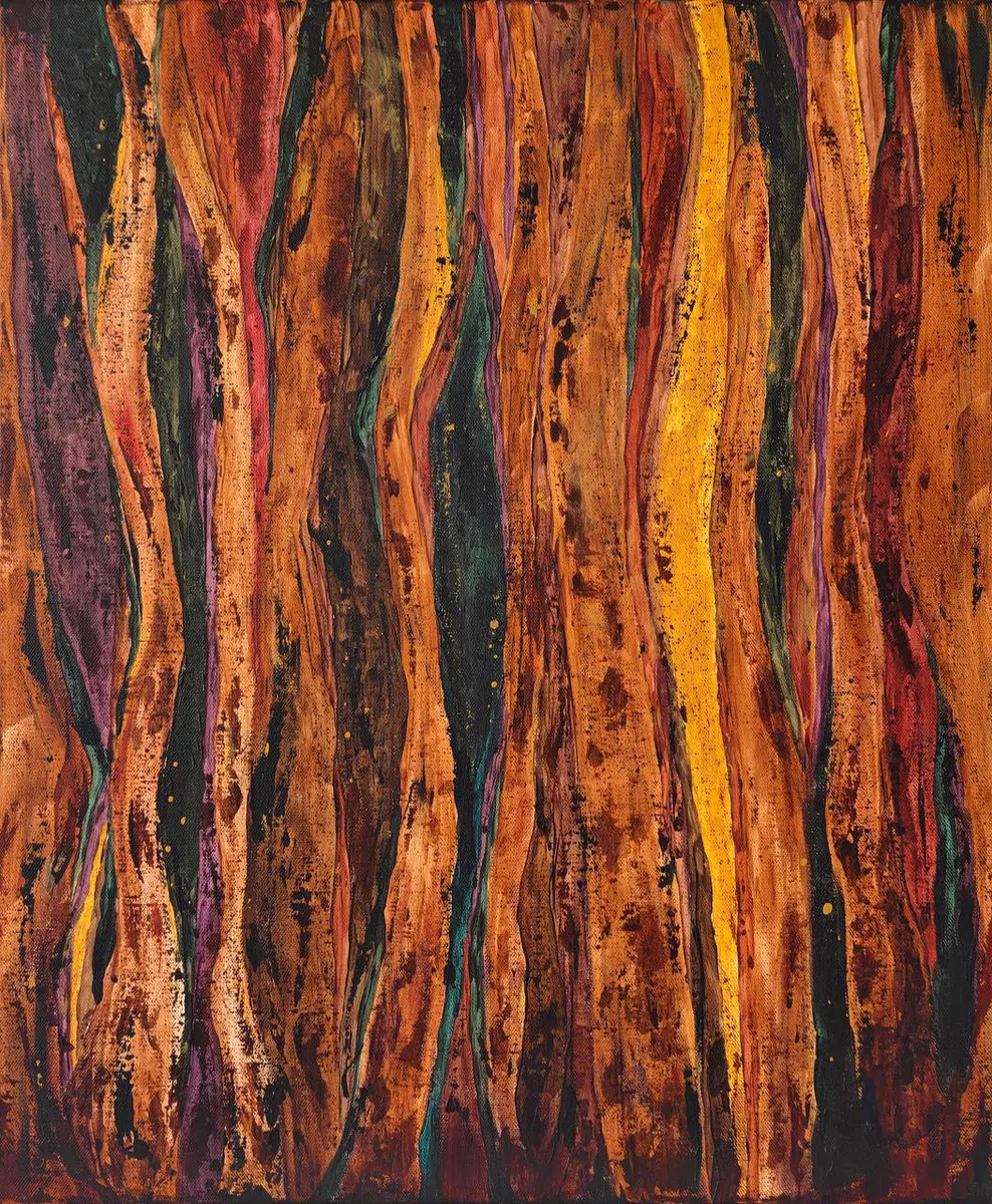 Between the Pines - Akryl - Abstract - 50×60 cm av Irina Nikolaeva