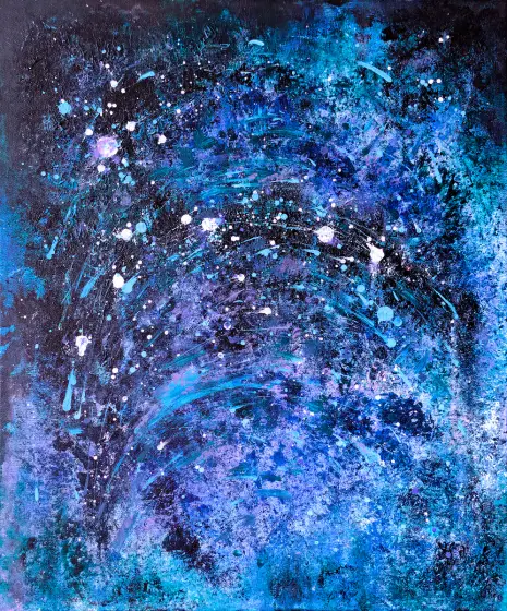 Starry Sky - Akryl av Irina Nikolaeva